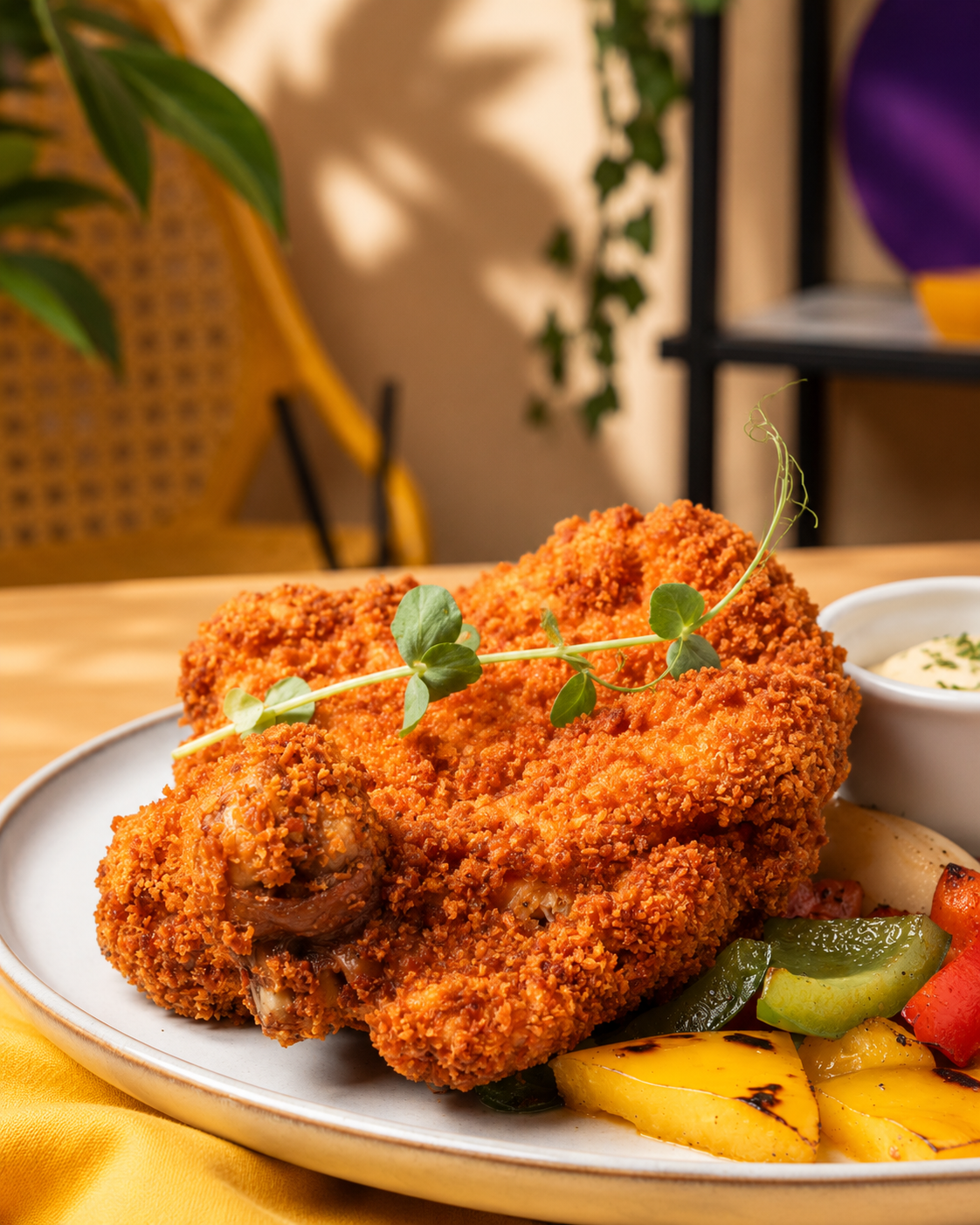 Lava Cafe crispy chicken plate