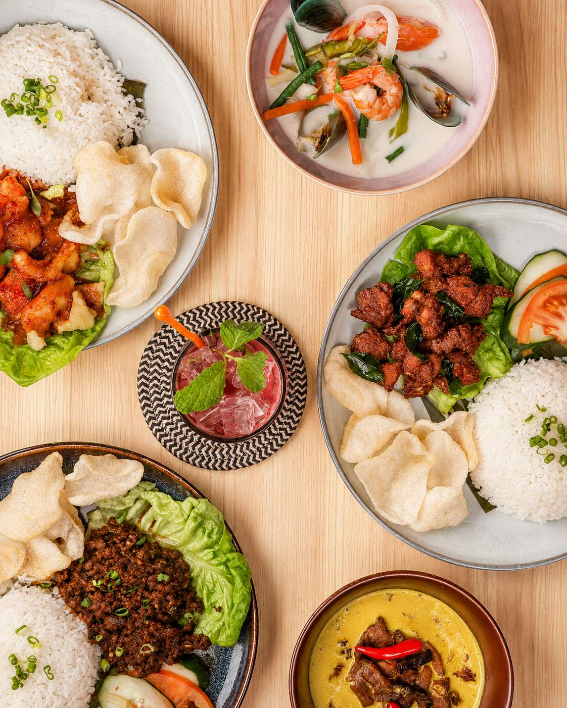 Lava Cafe feast spread